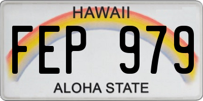 HI license plate FEP979
