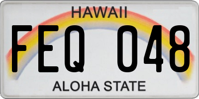 HI license plate FEQ048