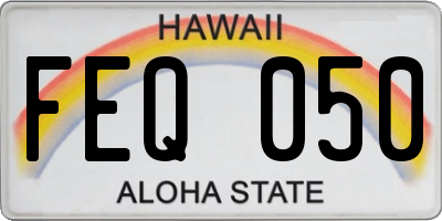 HI license plate FEQ050