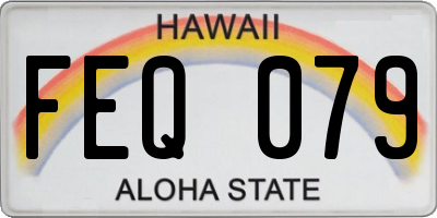HI license plate FEQ079