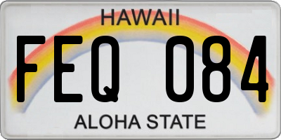 HI license plate FEQ084