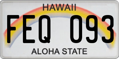 HI license plate FEQ093