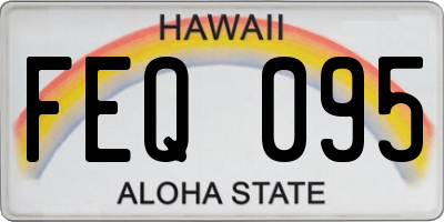 HI license plate FEQ095