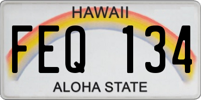 HI license plate FEQ134