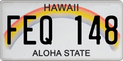 HI license plate FEQ148