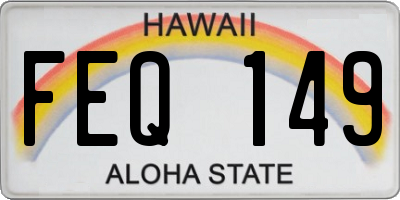 HI license plate FEQ149