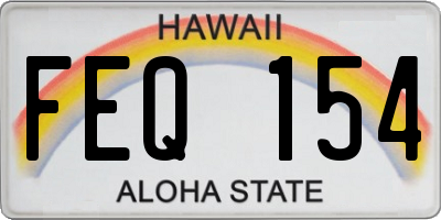 HI license plate FEQ154