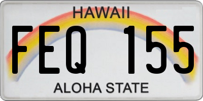 HI license plate FEQ155