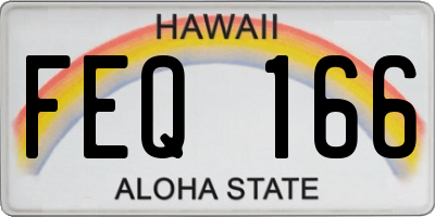 HI license plate FEQ166