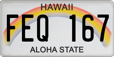 HI license plate FEQ167