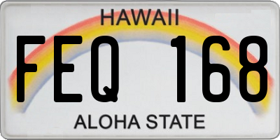 HI license plate FEQ168