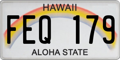 HI license plate FEQ179