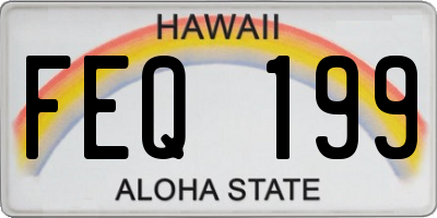 HI license plate FEQ199