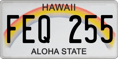 HI license plate FEQ255