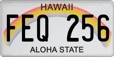 HI license plate FEQ256