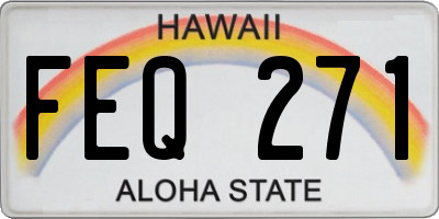 HI license plate FEQ271