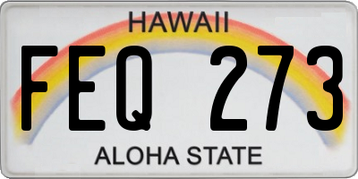 HI license plate FEQ273