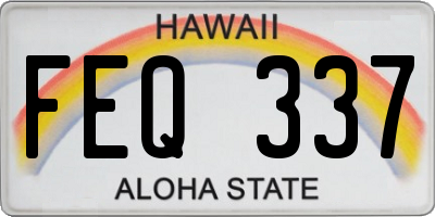 HI license plate FEQ337