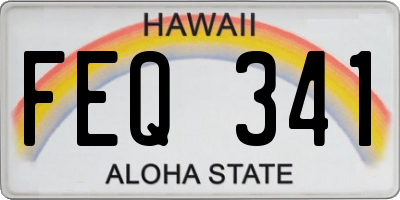 HI license plate FEQ341