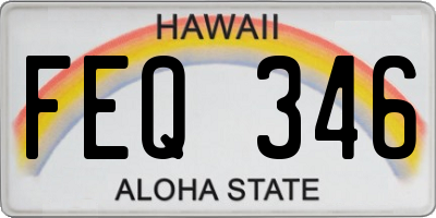 HI license plate FEQ346
