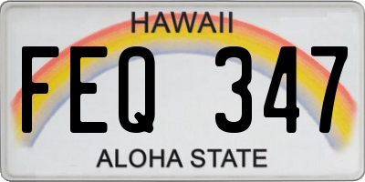 HI license plate FEQ347