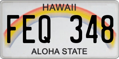 HI license plate FEQ348