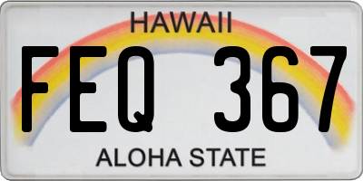HI license plate FEQ367