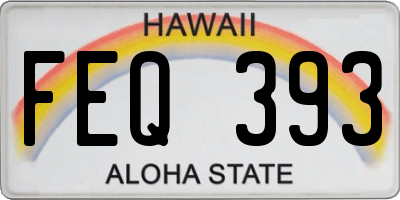 HI license plate FEQ393