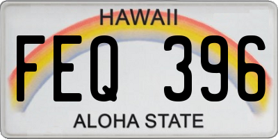 HI license plate FEQ396