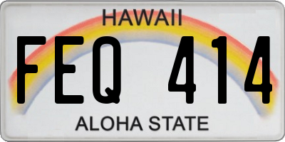 HI license plate FEQ414