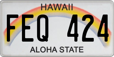 HI license plate FEQ424