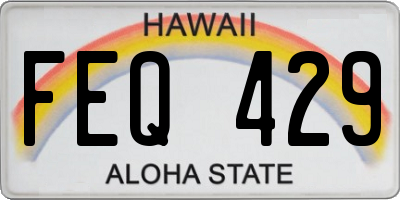 HI license plate FEQ429