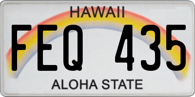 HI license plate FEQ435