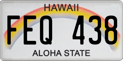 HI license plate FEQ438