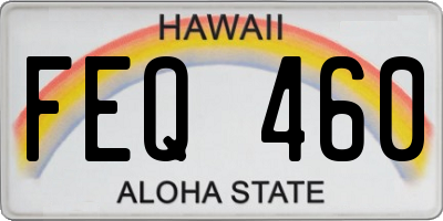 HI license plate FEQ460