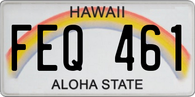 HI license plate FEQ461