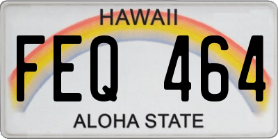 HI license plate FEQ464