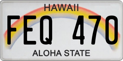 HI license plate FEQ470