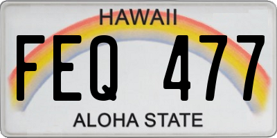 HI license plate FEQ477