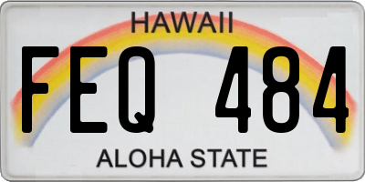 HI license plate FEQ484