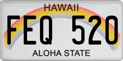 HI license plate FEQ520