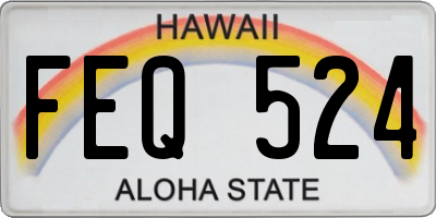 HI license plate FEQ524