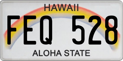 HI license plate FEQ528
