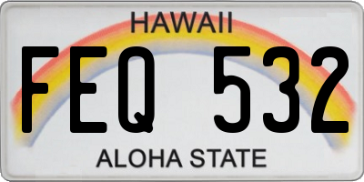 HI license plate FEQ532
