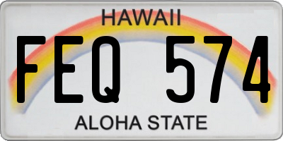 HI license plate FEQ574
