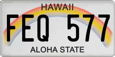 HI license plate FEQ577