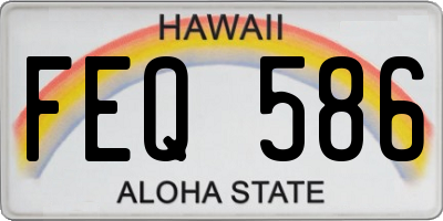 HI license plate FEQ586