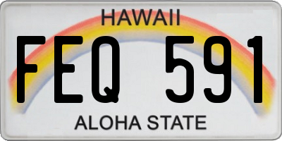 HI license plate FEQ591