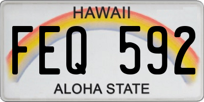 HI license plate FEQ592