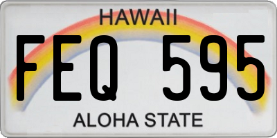 HI license plate FEQ595